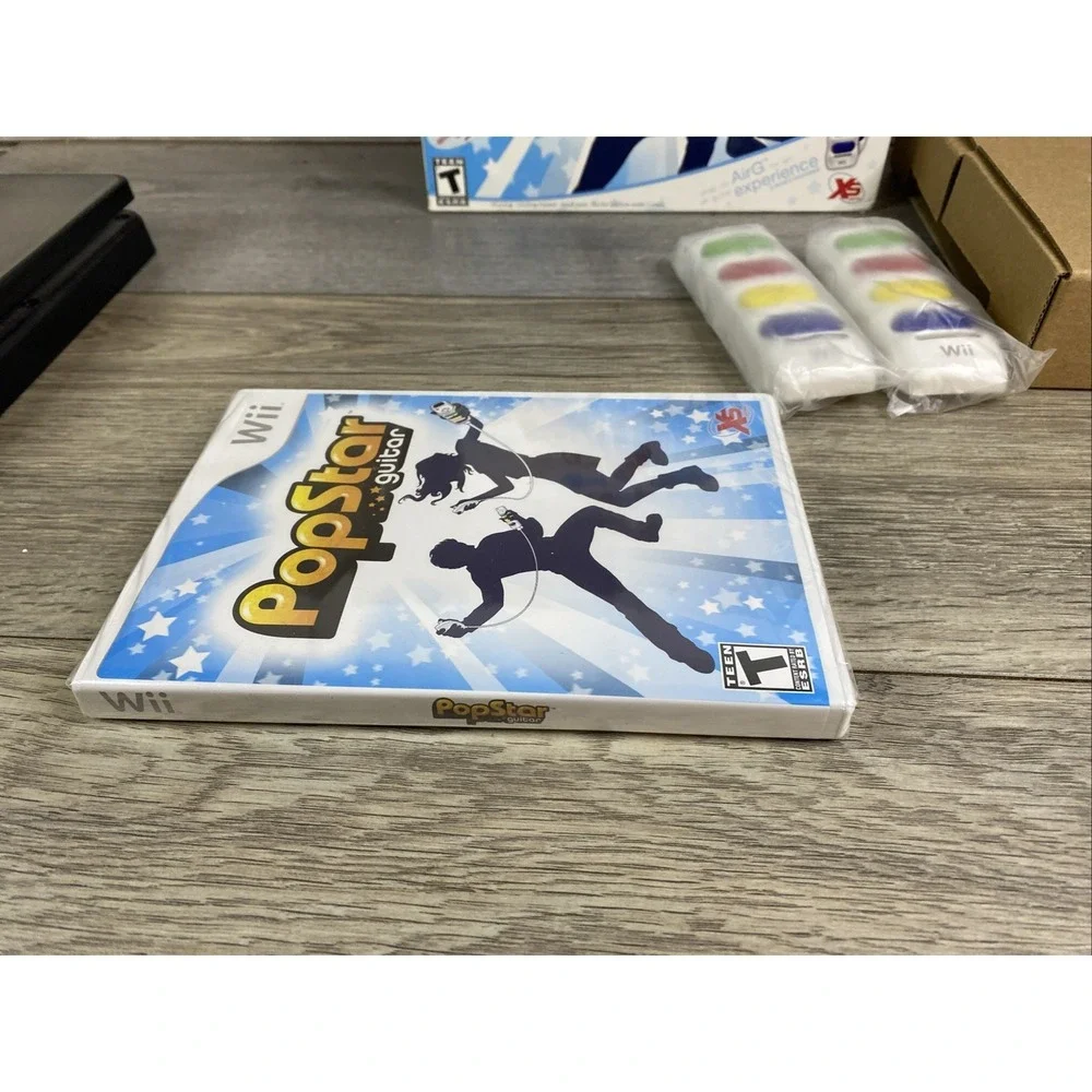 PopStar Guitar /w AirGs Nintendo Wii 2008 New Open Box